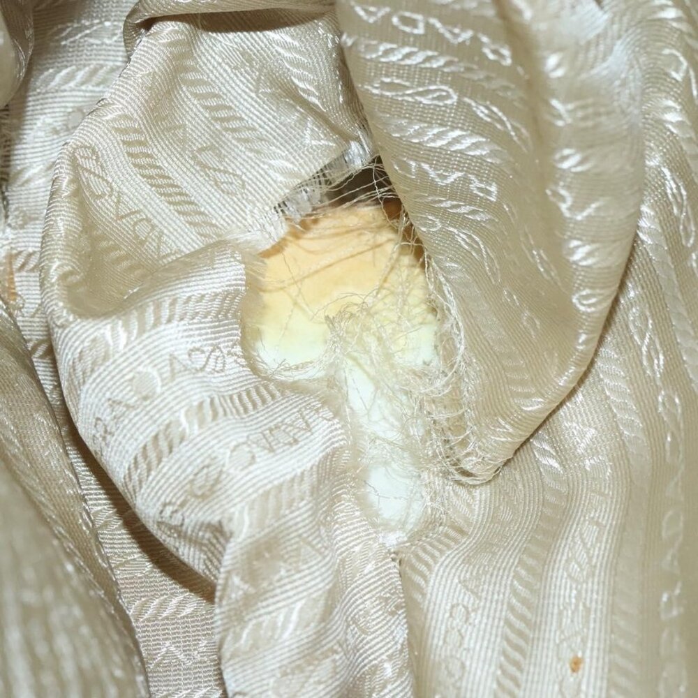 Authentic PRADA Shoulder Bag Nylon Leather Brown Silver - Picture 3 of 16